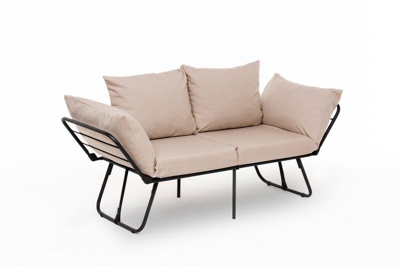 Giancarlo 2-seters Foldbar Sovesofa 60x180 cm i Lin - Beige - Møbler - Sofaer - Sovesofaer - 2 seters sovesofa