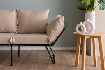 Giancarlo 2-seters Foldbar Sovesofa 60x180 cm i Lin - Beige - Møbler - Sofaer - Sovesofaer - 2 seters sovesofa