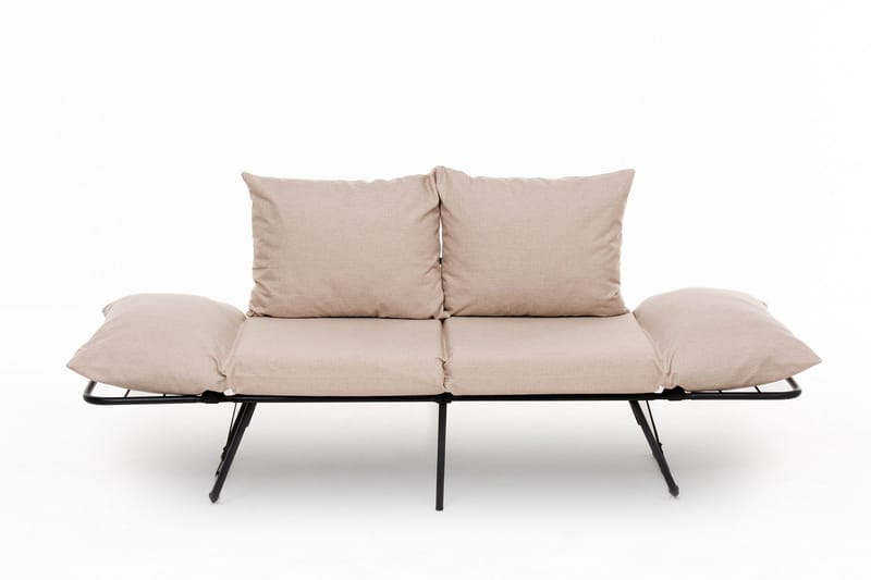 Giancarlo 2-seters Foldbar Sovesofa 60x180 cm i Lin - Beige - Møbler - Sofaer - Sovesofaer - 2 seters sovesofa