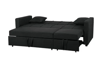Glomma 3-seter Uttrekkbar Sovesofa 181x207 cm i Stoff - Mørkegrå - Møbler - Sofaer - Sovesofaer - 3 seters sovesofa