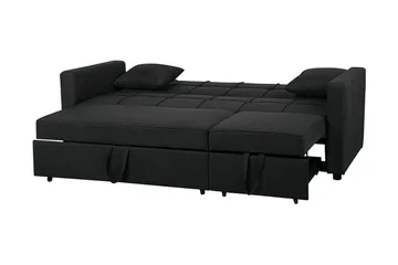 Glomma 3-seter Uttrekkbar Sovesofa 181x207 cm i Stoff - Mørkegrå - Møbler - Sofaer - Sovesofaer - 3 seters sovesofa