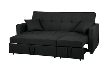 Glomma 3-seter Uttrekkbar Sovesofa 181x207 cm i Stoff - Mørkegrå - Møbler - Sofaer - Sovesofaer - 3 seters sovesofa