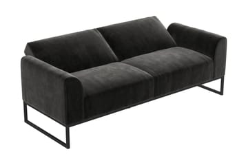 Gonxhe 2-seter Rektangulær Sovesofa 113x179 cm i Fløyel - Sort - Møbler - Sofaer - Sovesofaer - 2 seters sovesofa