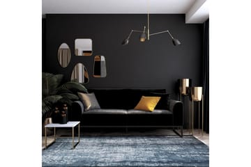 Gonxhe 2-seter Rektangulær Sovesofa 113x179 cm i Fløyel - Sort - Møbler - Sofaer - Sovesofaer - 2 seters sovesofa