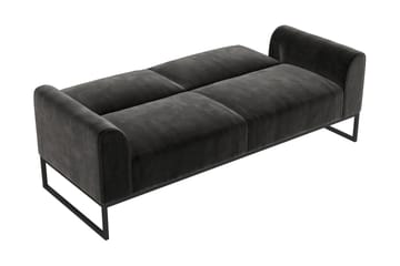 Gonxhe 2-seter Rektangulær Sovesofa 113x179 cm i Fløyel - Sort - Møbler - Sofaer - Sovesofaer - 2 seters sovesofa