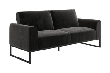 Gonxhe 2-seter Rektangulær Sovesofa 113x179 cm i Fløyel - Sort - Møbler - Sofaer - Sovesofaer - 2 seters sovesofa