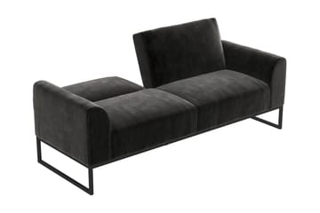 Gonxhe 2-seter Rektangulær Sovesofa 113x179 cm i Fløyel - Svart - Møbler - Sofaer - Sovesofaer - 2 seters sovesofa