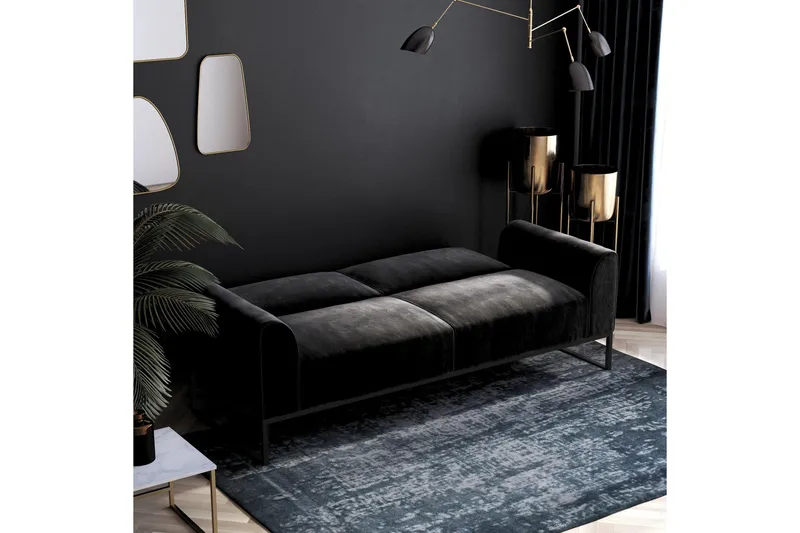 Gonxhe Sovesofa - Svart - Møbler - Sofaer - Sovesofaer - Langsgående sovesofa