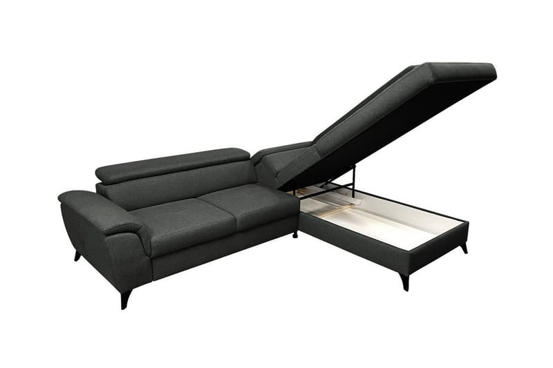Graystone 3-seter Høyre Hjørnesovesofa med Oppbevaring i Stoff - Beige - Møbler - Sofaer - Sovesofaer - Langsgående sovesofa