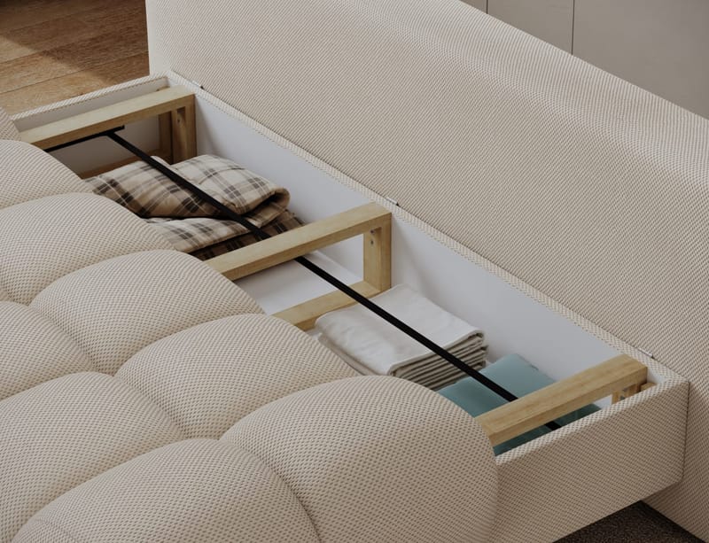 Guavio 2-seters Bubblig sovesofa med oppbevaring - Calmora 18 - Møbler - Sofaer - Sovesofaer - 2 seters sovesofa