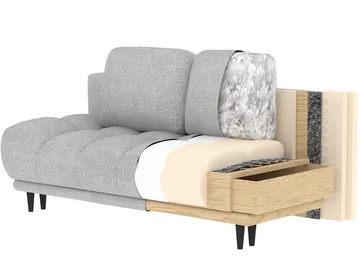 Guavio 2-seters Bubblig sovesofa med oppbevaring - Jaffray 30 - Møbler - Sofaer - Sovesofaer - 2 seters sovesofa