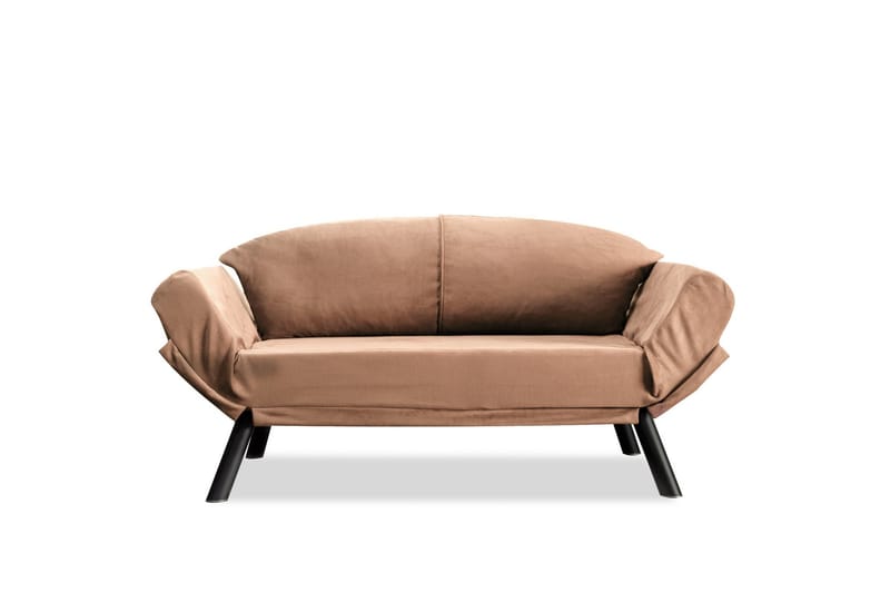 Gweno 2-seter Utbrettbar Sovesofa 75x210 cm i Lin, Brun