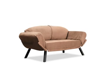 Gweno 2-seter Utbrettbar Sovesofa 75x210 cm i Lin - Brun - Møbler - Sofaer - Sovesofaer - 2 seters sovesofa