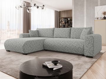 Handda 3-seters sovesofa med divan - grå - Møbler - Sofaer - Sovesofaer - Hjørnesovesofa