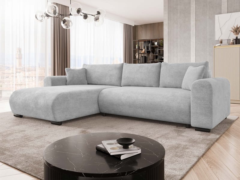 Handda 3-seters sovesofa med divan - grå - Møbler - Sofaer - Sovesofaer - Hjørnesovesofa
