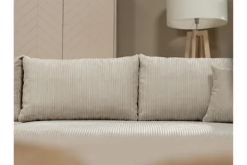 Handda 3-seters Venstrevendt Sovesofa med Sjeselong i Stoff - Beige - Møbler - Sofaer - Sovesofaer - Sovesofa divan