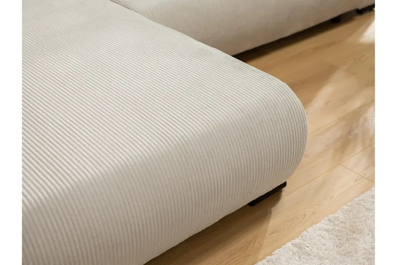 Handda 3-seters Venstrevendt Sovesofa med Sjeselong i Stoff - Beige - Møbler - Sofaer - Sovesofaer - Sovesofa divan
