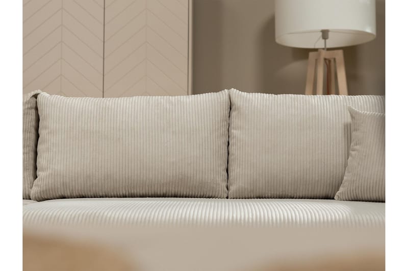 Handda 3-seters Venstrevendt Sovesofa med Sjeselong i Stoff - Rustbrun - Møbler - Sofaer - Sovesofaer - Sovesofa divan