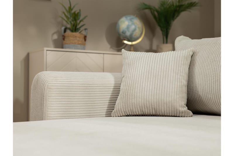Handda Sovesofa Med 3-Seters Divan - Beige - Møbler - Sofaer - Sovesofaer - Sovesofa divan