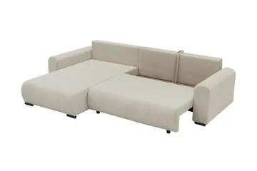 Handda Sovesofa med Sjeselong 3-seter i Chenille - Hvit - Møbler - Sofaer - Sovesofaer - Sovesofa divan