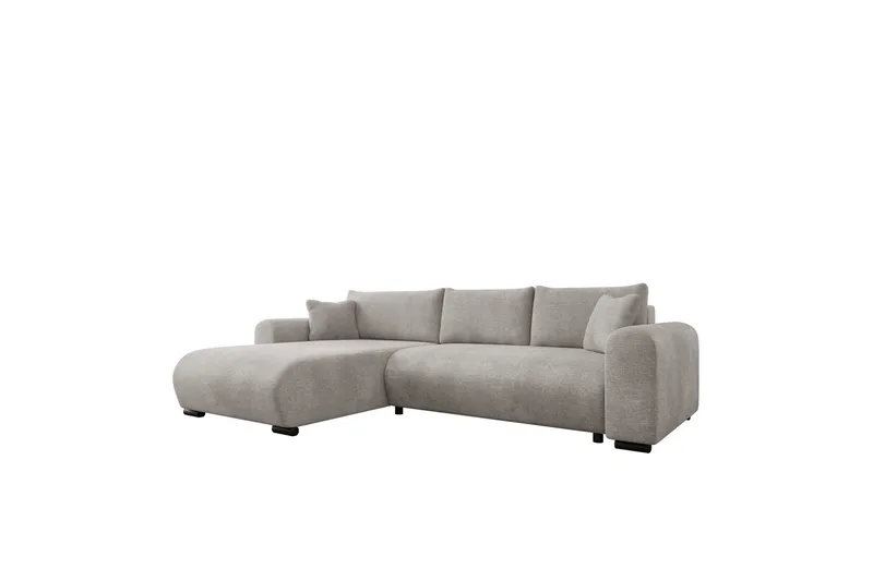 Handda Sovesofa med Sjeselong 3-seter i Fløyel, Grå