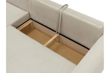 Handda Sovesofa med Sjeselong 3-seter i Manchester - Beige - Møbler - Sofaer - Sovesofaer - Sovesofa divan