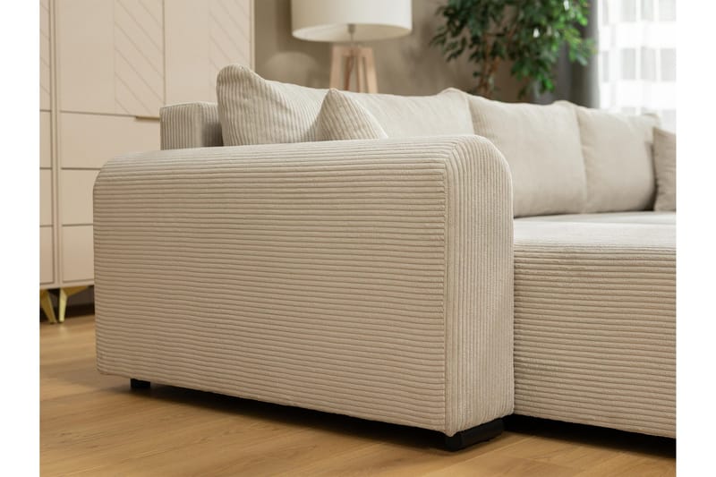 Handda Sovesofa med Sjeselong 3-seter i Manchester - Grønn - Møbler - Sofaer - Sovesofaer - Sovesofa divan