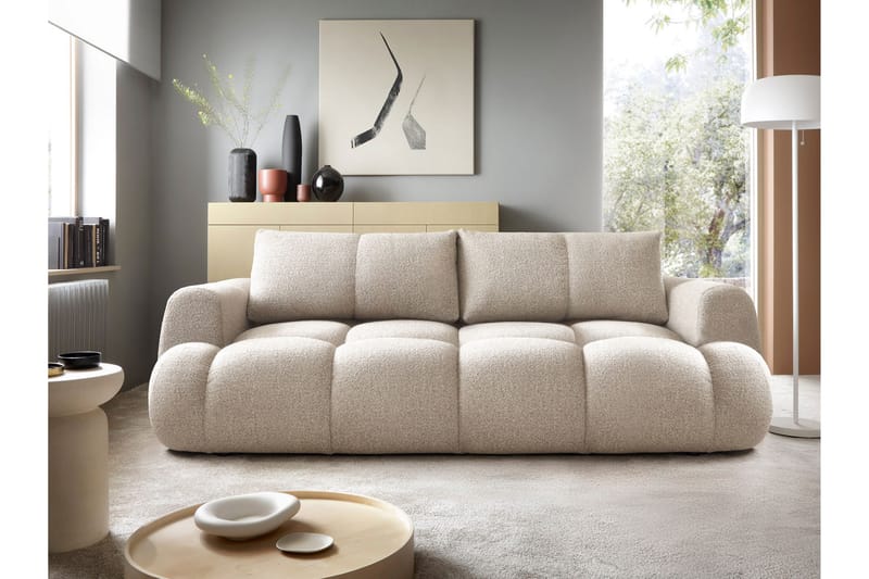 Handu Sovesofa 3-Seter - Grå/Beige - Møbler - Sofaer - Sovesofaer - 3 seters sovesofa