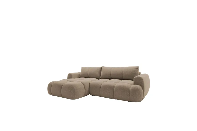 Handu Sovesofa med Sjeselong 3-seter i Bouclé, Brun