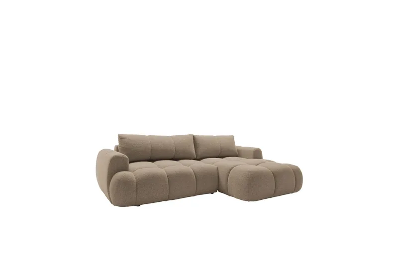 Handu Sovesofa med Sjeselong 3-seter i Bouclé, Brun