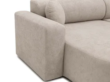 Hanish Sovesofa med dobbel sjeselong 5-seter - Beige - Møbler - Sofaer - Sovesofaer - U sovesofa