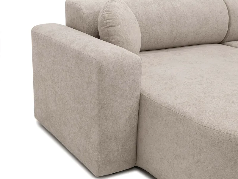 Hanish Sovesofa med dobbel sjeselong 5-seter - Hvit - Møbler - Sofaer - Sovesofaer - U sovesofa