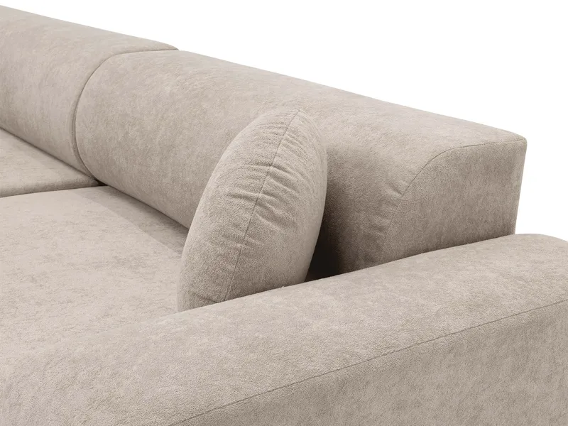Hanish Sovesofa med dobbel sjeselong 5-seter - Hvit - Møbler - Sofaer - Sovesofaer - U sovesofa