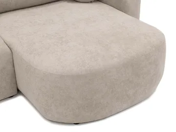 Hanish Sovesofa med dobbel sjeselong 5-seter - Hvit - Møbler - Sofaer - Sovesofaer - U sovesofa
