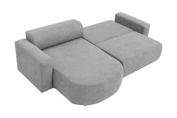 Hanish Sovesofa med Sjeselong 3-seter i Plysj - Beige - Møbler - Sofaer - Sovesofaer - Sovesofa divan