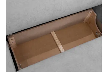 Hanish Sovesofa med Sjeselong 3-seter i Plysj - Beige - Møbler - Sofaer - Sovesofaer - Sovesofa divan