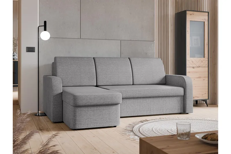 Hardev Sovesofa med Sjeselong 3-seter - Grå - Møbler - Sofaer - Sovesofaer - Sovesofa divan