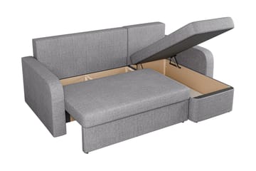 Hardev Sovesofa med Sjeselong 3-seter - Grå - Møbler - Sofaer - Sovesofaer - Sovesofa divan