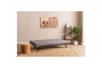 Hetalia 3-seter Rektangulær Sovesofa 100x180 cm i Stoff - Grå - Møbler - Sofaer - Sovesofaer - 3 seters sovesofa