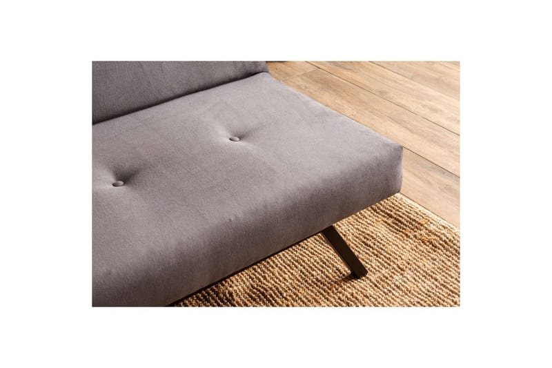 Hetalia 3-seter Rektangulær Sovesofa 100x180 cm i Stoff - Grå - Møbler - Sofaer - Sovesofaer - 3 seters sovesofa