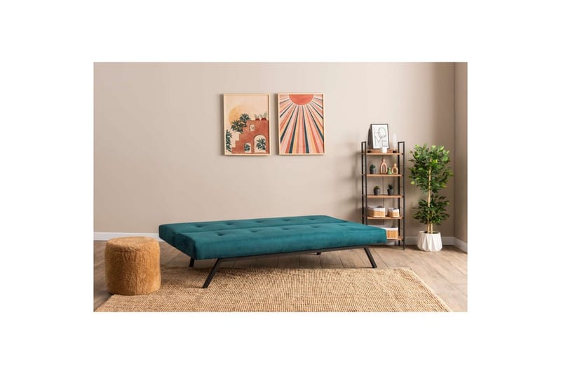 Hetalia Sovesofa 3-sits - Blå - Møbler - Sofaer - Sovesofaer - 3 seters sovesofa