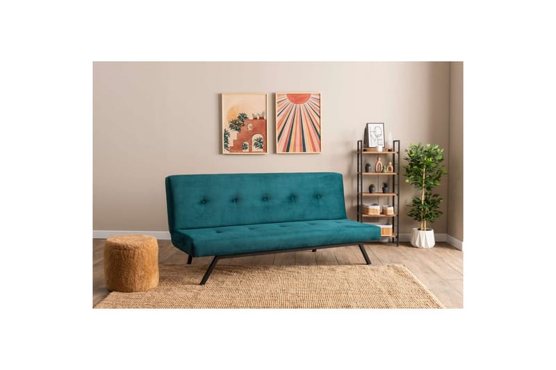 Hetalia Sovesofa 3-sits - Blå - Møbler - Sofaer - Sovesofaer - 3 seters sovesofa