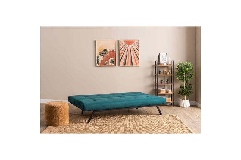 Hetalia Sovesofa 3-sits - Blå - Møbler - Sofaer - Sovesofaer - 3 seters sovesofa