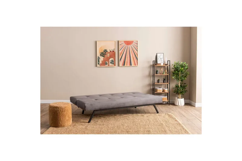 Hetalia Sovesofa 3-sits - Grå - Møbler - Sofaer - Sovesofaer - 3 seters sovesofa