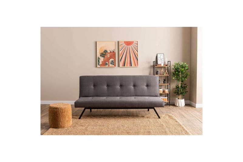 Hetalia Sovesofa 3-sits - Grå - Møbler - Sofaer - Sovesofaer - 3 seters sovesofa