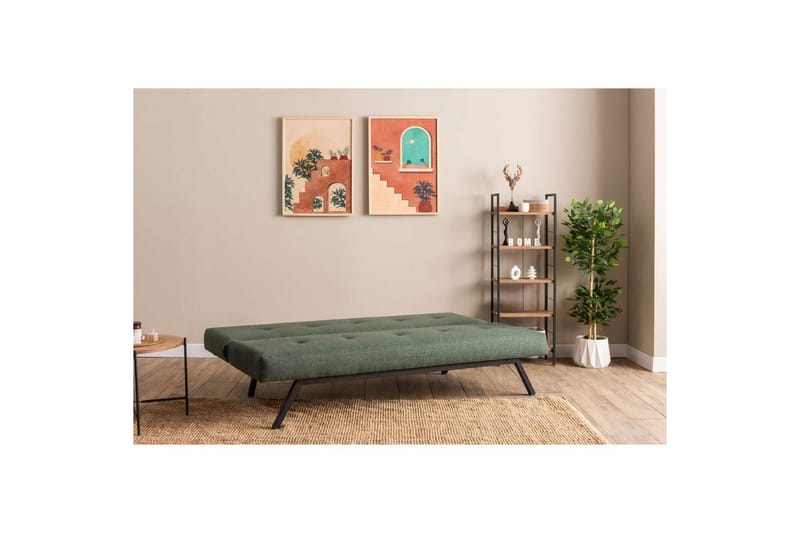 Hetalia Sovesofa 3-sits - Grønn - Møbler - Sofaer - Sovesofaer - 3 seters sovesofa