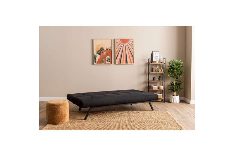 Hetalia Sovesofa 3-sits - Sort - Møbler - Sofaer - Sovesofaer - 3 seters sovesofa