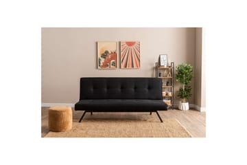 Hetalia Sovesofa 3-sits - Sort - Møbler - Sofaer - Sovesofaer - 3 seters sovesofa