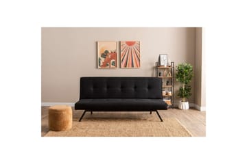 Hetalia Sovesofa 3-sits - Sort - Møbler - Sofaer - Sovesofaer - 3 seters sovesofa