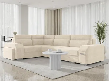 hjørnesofa Alvares Nazar 225.01 Venstrevendt - Beige - Møbler - Sofaer - Sovesofaer - Hjørnesovesofa